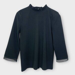 Ann Taylor Ruffle Neck Blouse